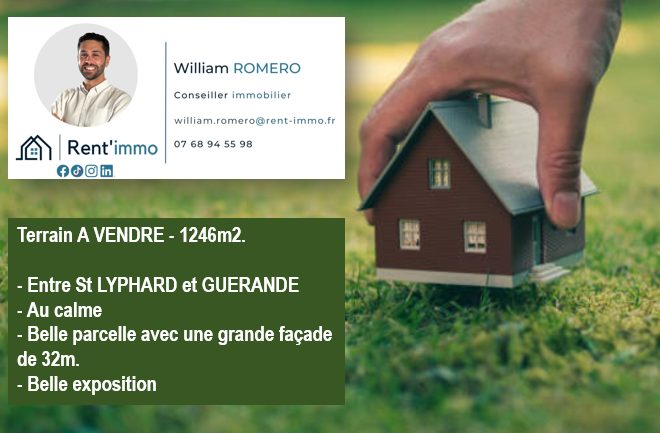 Terrain à batir de 1250m2