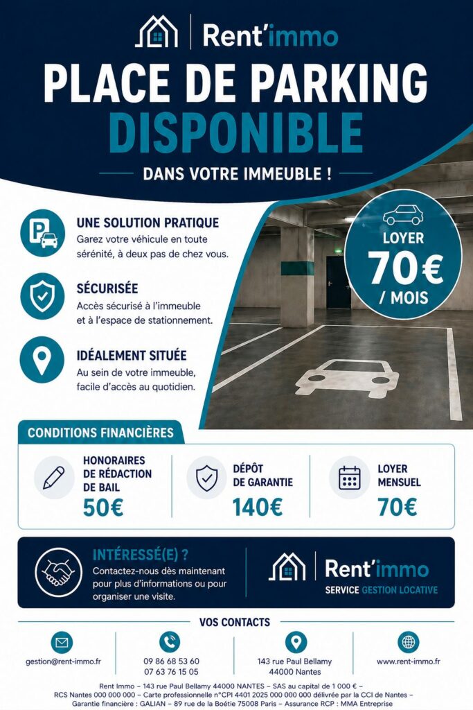 Garage Parking à louer Nantes
